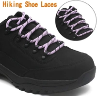 GRAH SANGRAH® (2 Pair) Shoelaces for Hiking Shoes, Outdoor Walking Sneakers, Outdoor Hiking, Climbing, Basketball, Work Boot, Running , Sport Shoes - 120cm, Purple Black